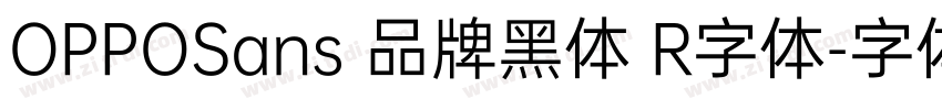 OPPOSans 品牌黑体 R字体字体转换